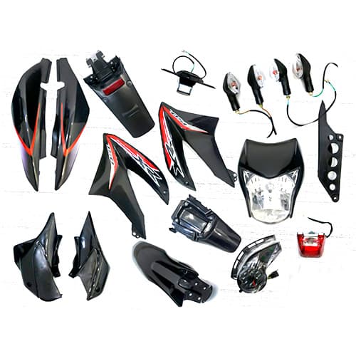 KIT PLASTICO C/TABLERO XR150 NEGRO
