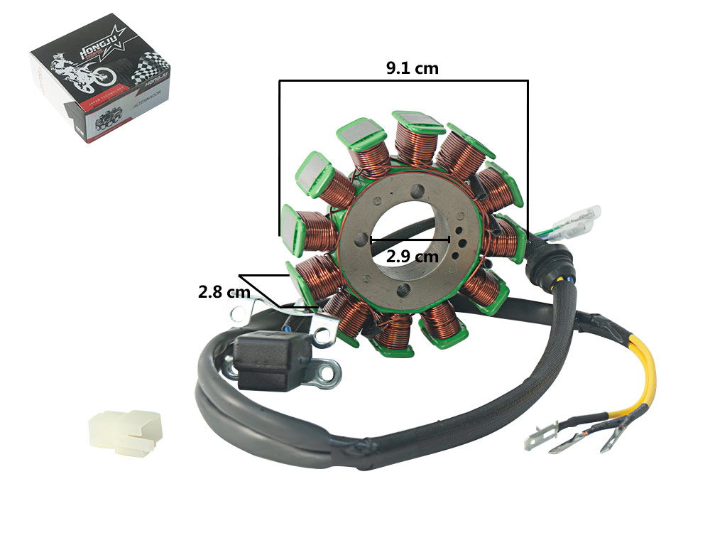 ALTERNADOR GY6-125/150 (11P- 2H 88MM ALT.25MM) 6 CABLES 