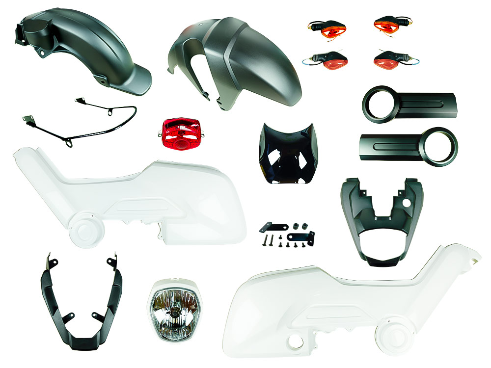 KIT PLASTICO C/FAROS NAVI110 BLANCO 