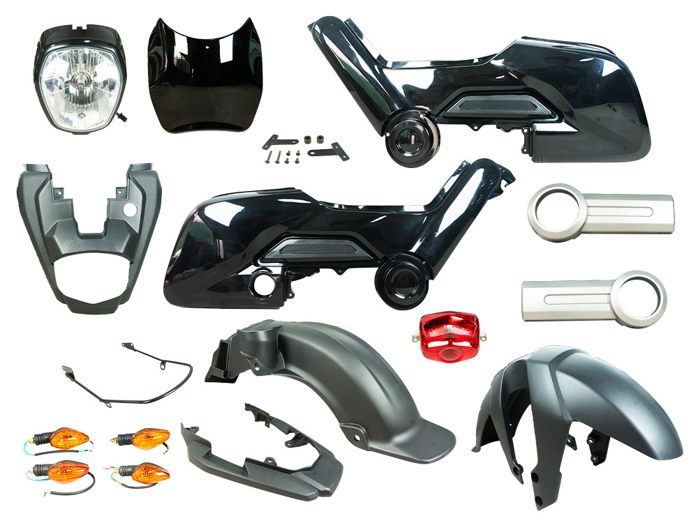 KIT PLASTICO C/FAROS NAVI110 NEGRO 