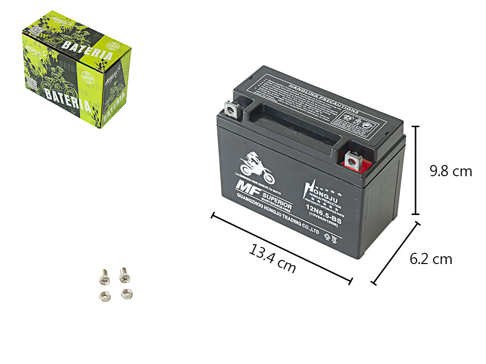 BATERIA SECA NEGRA 12N6.5-BS