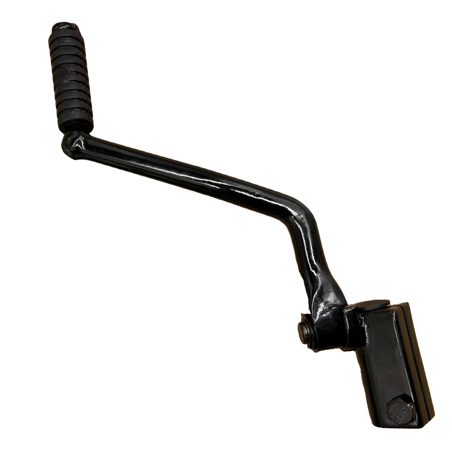 PEDAL DE ARRANQUE CURVO 1 PERNO NEGRO CARGUERO