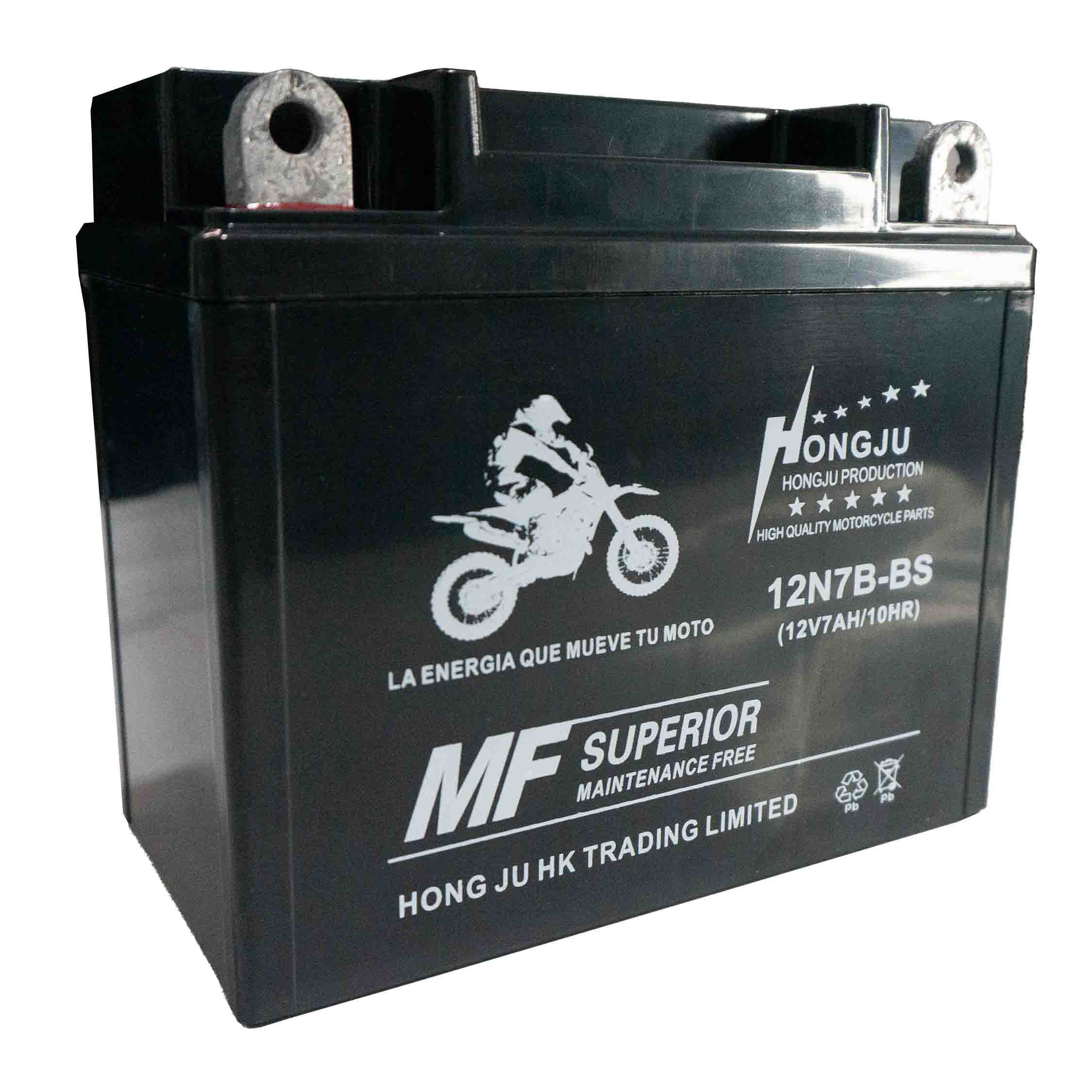 BATERIA SECA NEGRA 12N7B-BS (12N7D-BS)