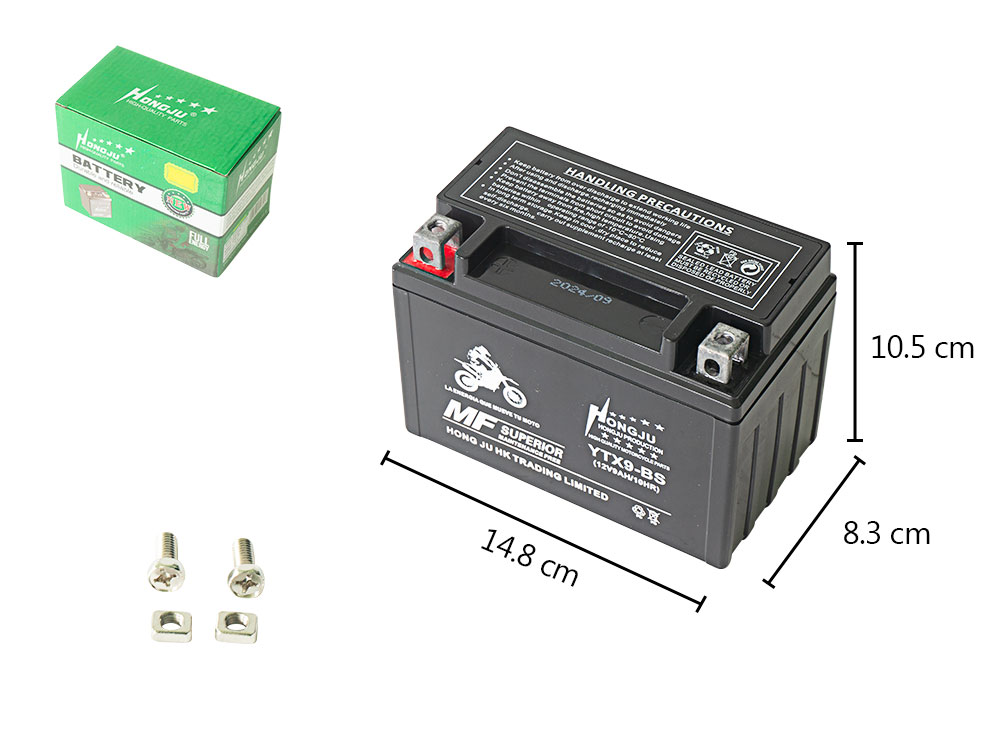 BATERIA SECA NEGRA YTX9-BS