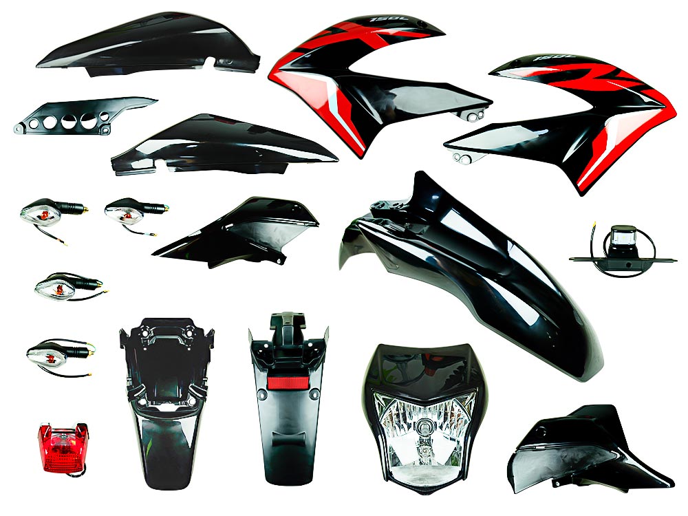 KIT PLASTICO S/TABLERO XR150 NEGRO