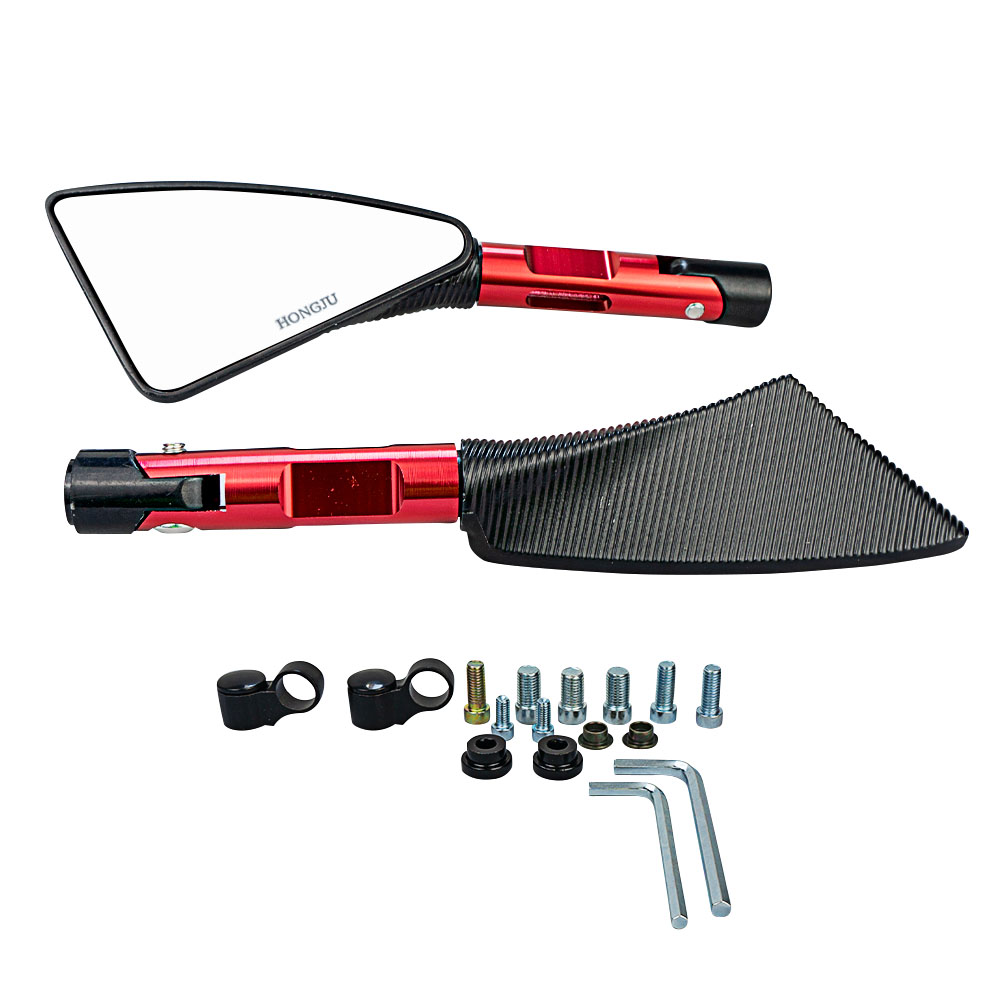 ESPEJO BRAZO CORTO 22MM ROJO