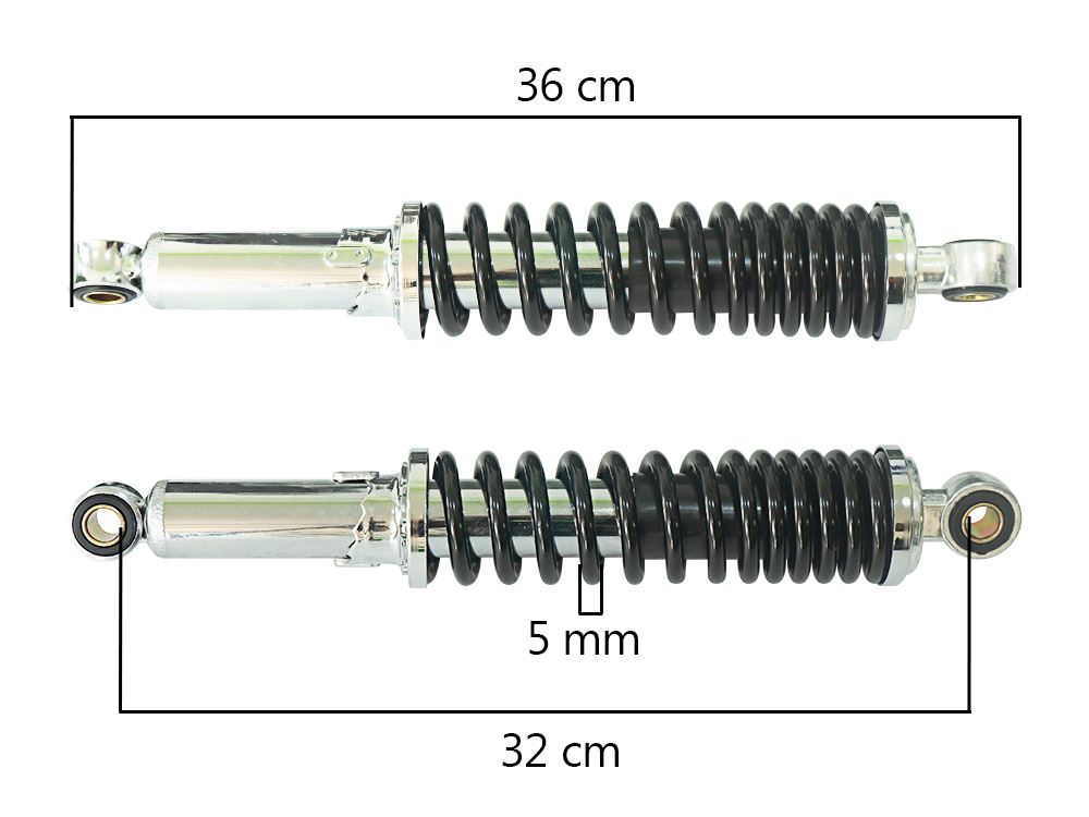 AMORTIGUADOR 330MM CB125/MTK NEGRO 