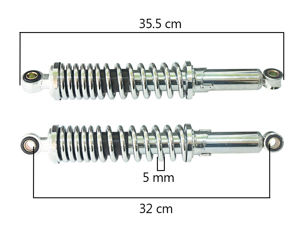 AMORTIGUADOR 330MM CB125/MTK CROMADO 