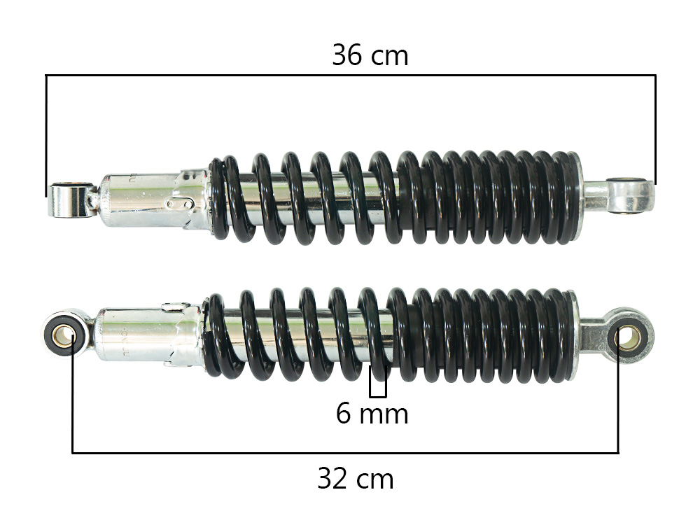 AMORTIGUADOR 330MM MTK/CGL NEGRO 