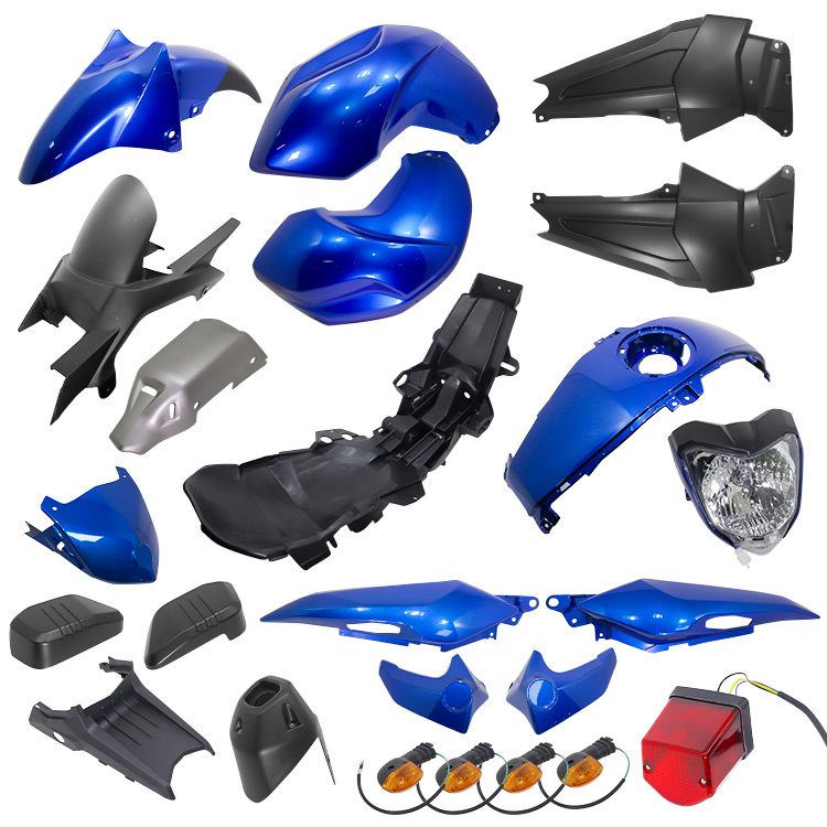 KIT PLASTICO FZ16 CON FAROS AZUL PARA MOTO