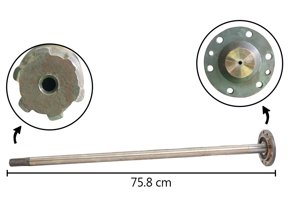 EJE CORONA DERECHO 73CM 220 5P