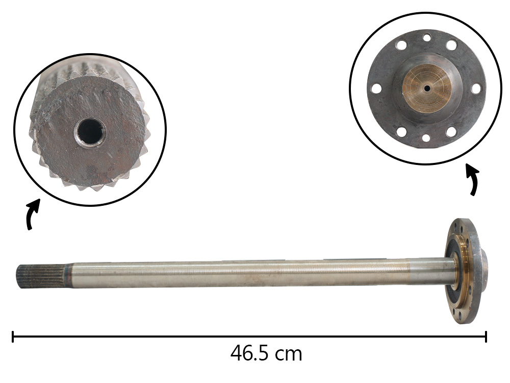 EJE CORONA IZQ. ESTRIADO 10:29 5P 220MM 115CM