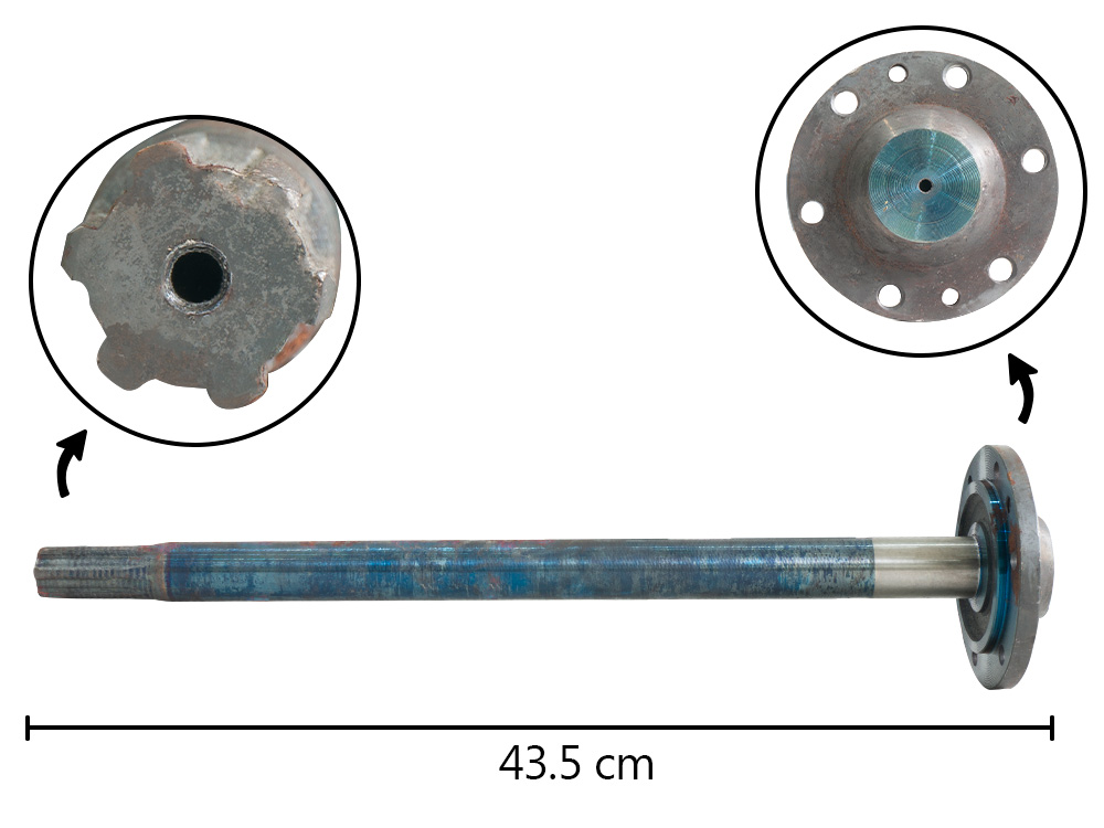 EJE CORONA IZQUIERDO 40.5CM 220 5P HID