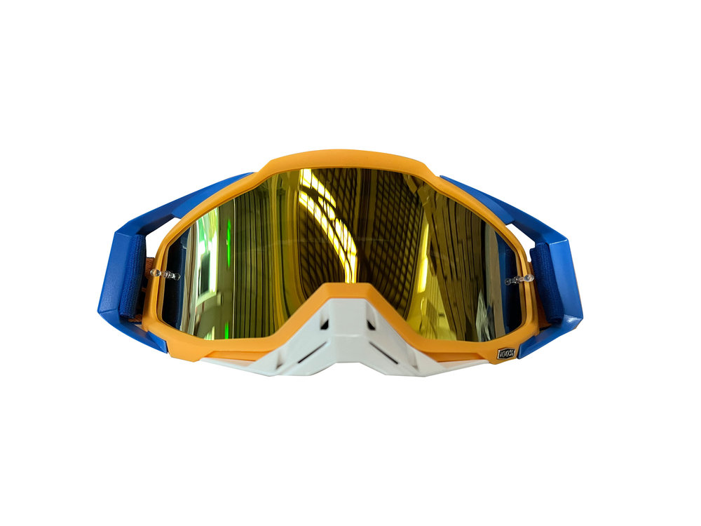 LENTES MICA ESPEJO DE MOTOCICLISTA UNIVERSAL AMARILLO