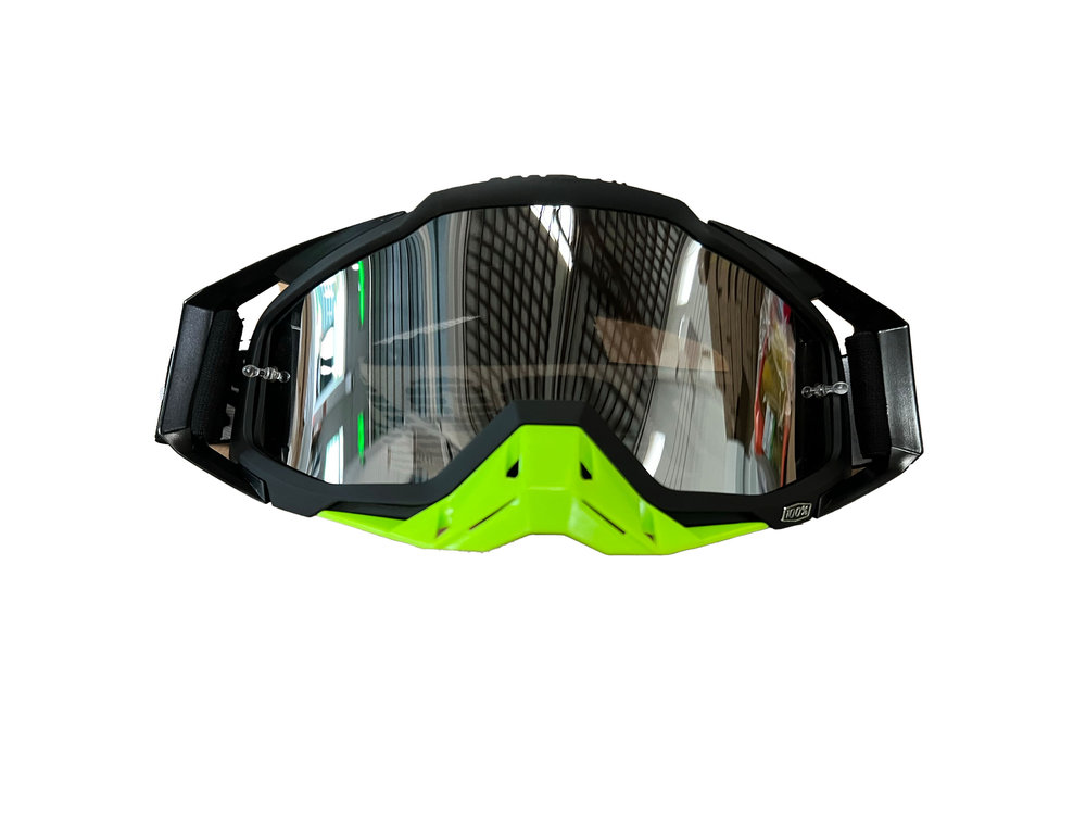 LENTES MICA ESPEJO DE MOTOCICLISTA UNIVERSAL NEGRO