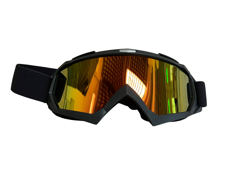 LENTES NEGRO MICA ESPEJO DE MOTOCICLISTA UNIVERSAL NEGRO