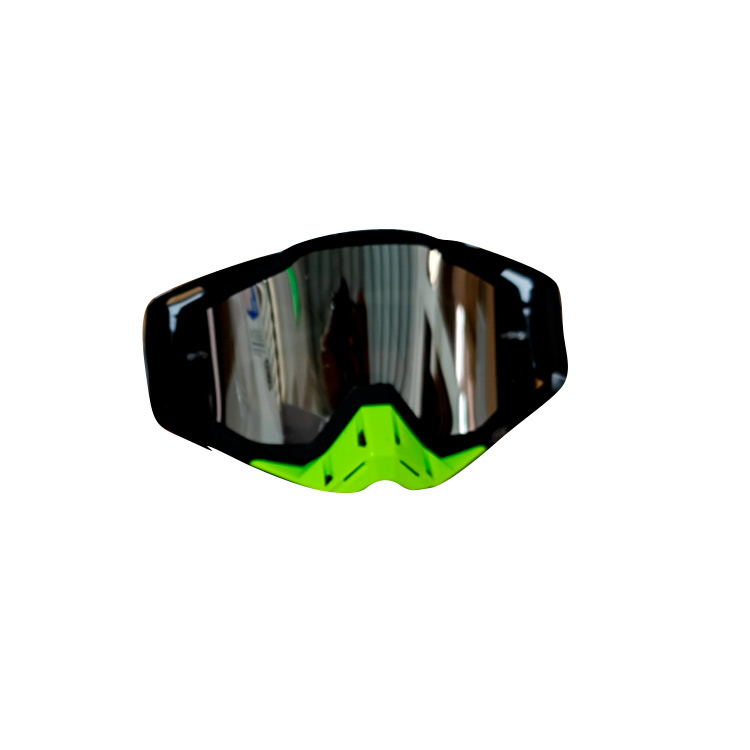 LENTES PARA CROSS COLOR NEGRO/VERDE -MICA ESPEJO
