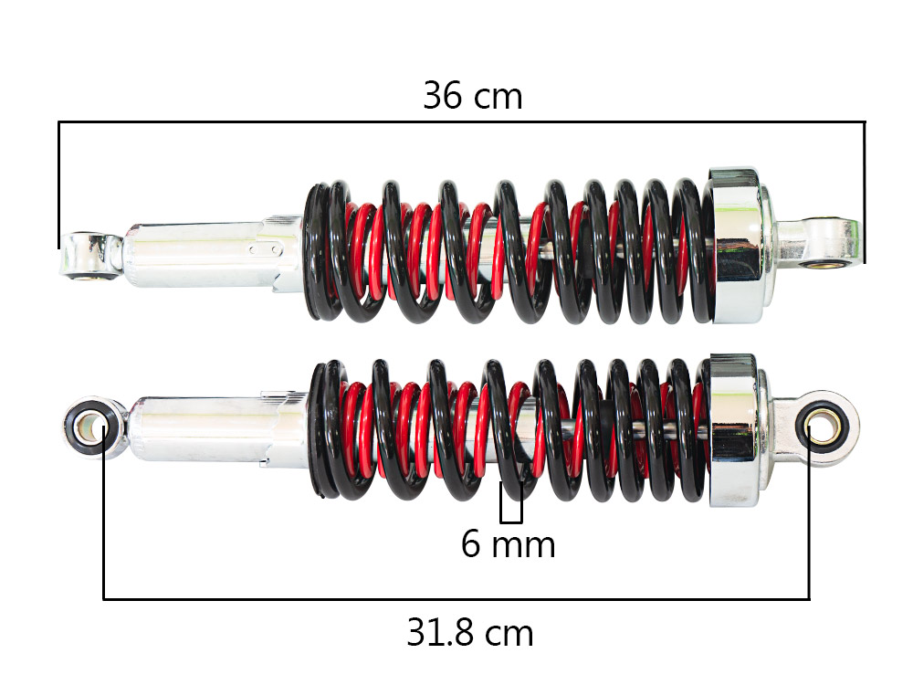 AMORTIGUADOR POST REF DOBLE RESORTE MTK ROJO