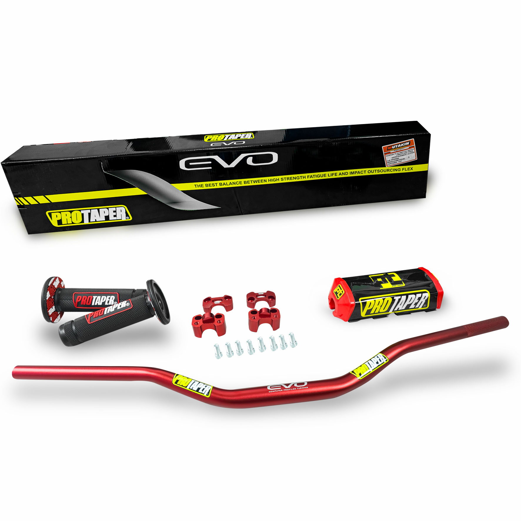 KIT DE TIMON EVO PROT. ROJO (TIMON,ESPONJA,MANUBRIOS Y ACUTRAK )