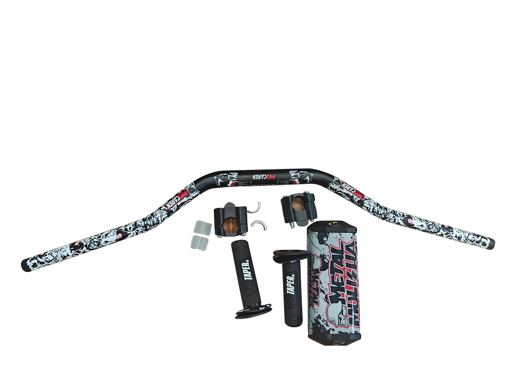 KIT DE TIMON EVO PROT. JASPEADO COMPLETO NEGRO (TIMON,ESPONJA,MANUBRIOS Y ACUTRAK )