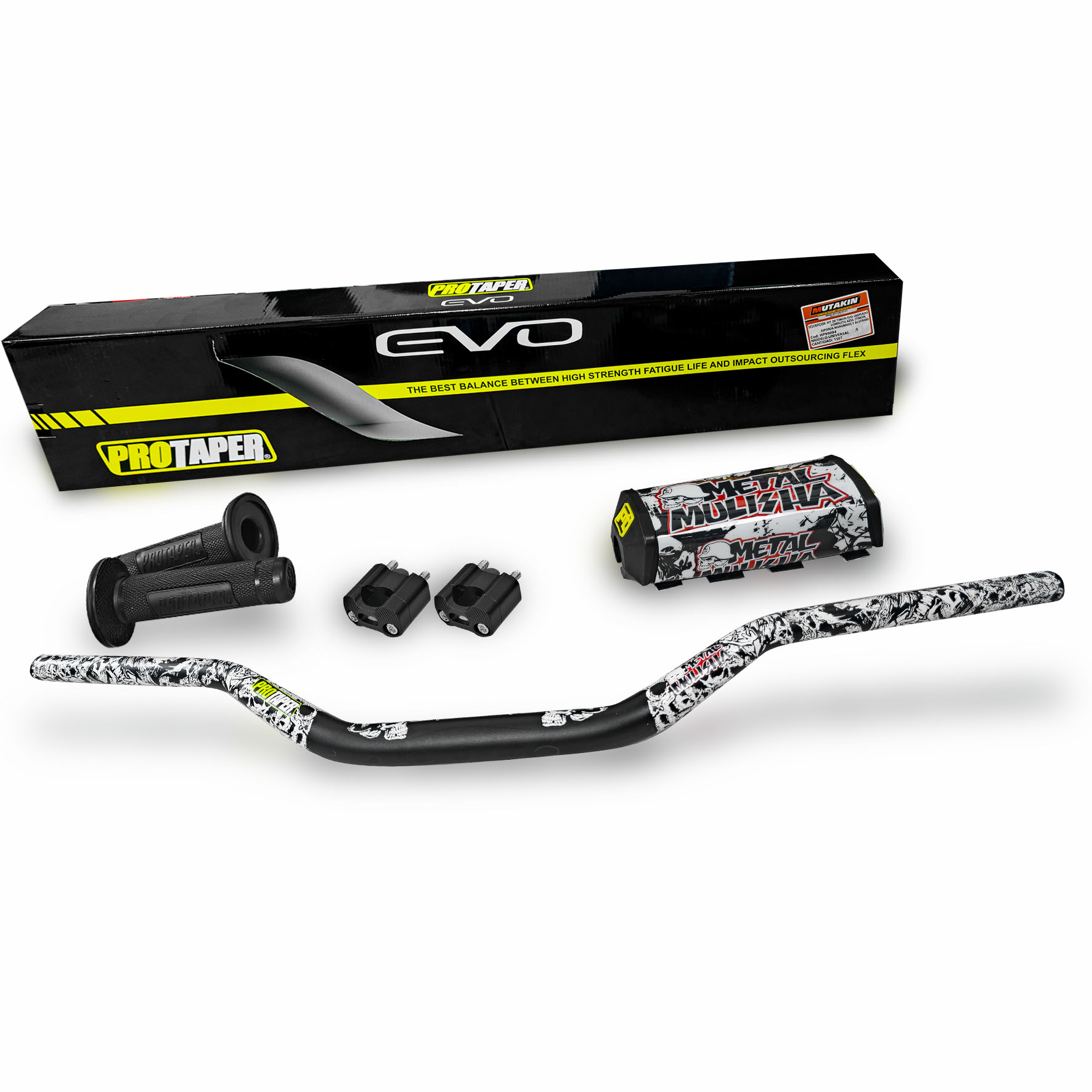 KIT DE TIMON EVO PROT. JASPEADO NEGRO (TIMON,ESPONJA,MANUBRIOS Y ACUTRAK )