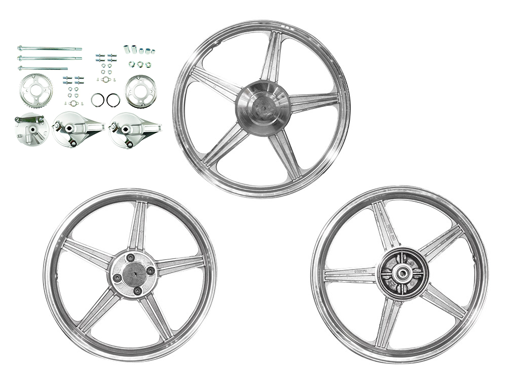 KIT DE AROS BUJES DE JEBE PLATA (TOPE)