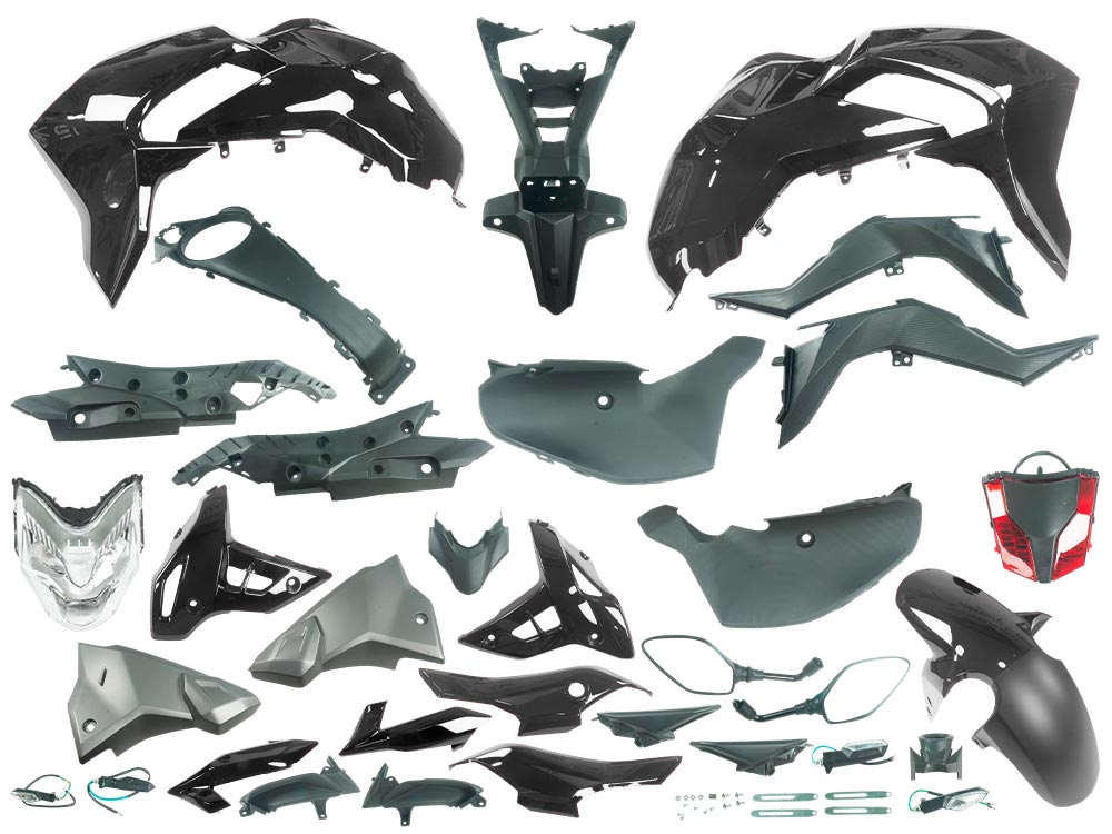 KIT PLASTICO CB190R NEGRO