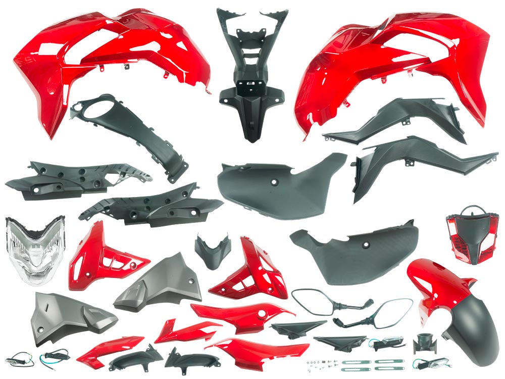 KIT PLASTICO CB190R ROJO