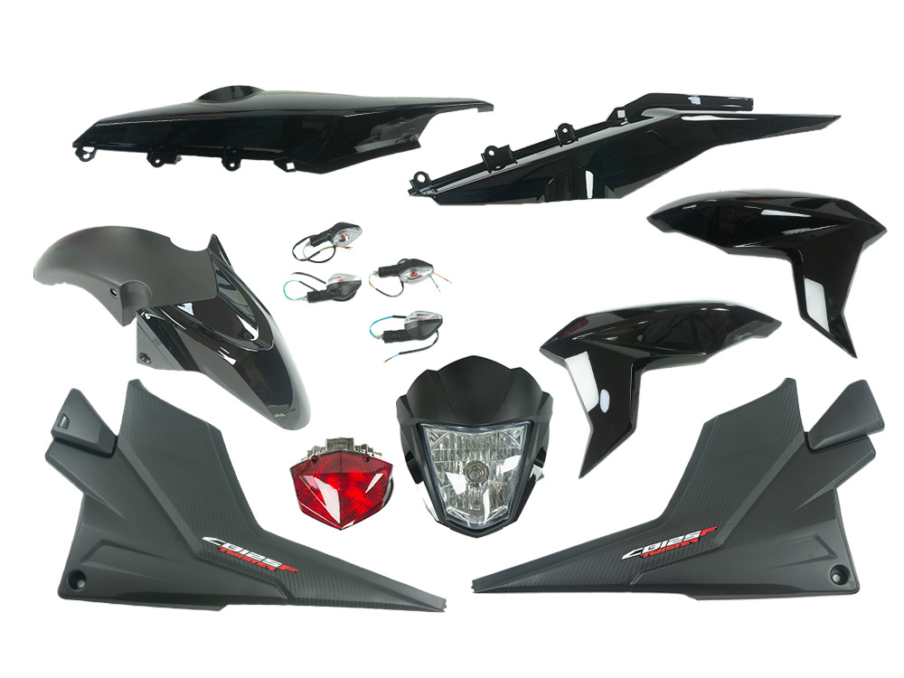 KIT PLASTICO CB125F TWISTER NEGRO