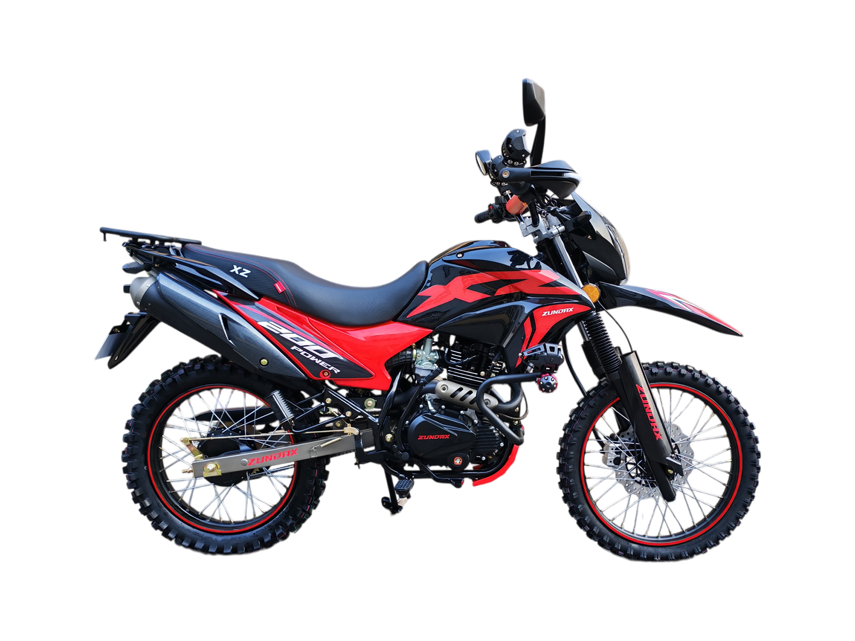 MOTOCICLETA HONGJU 200 POWER ROJO/NEGRO