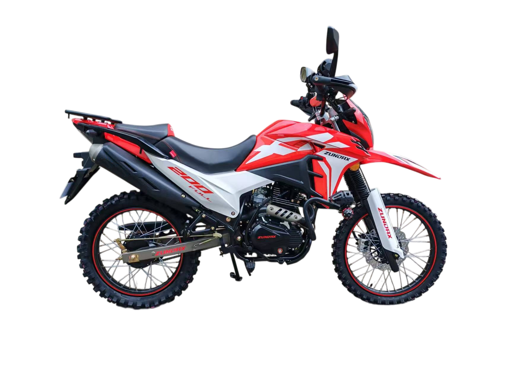 MOTOCICLETA HONGJU 200 FULL ROJO/BLANCO