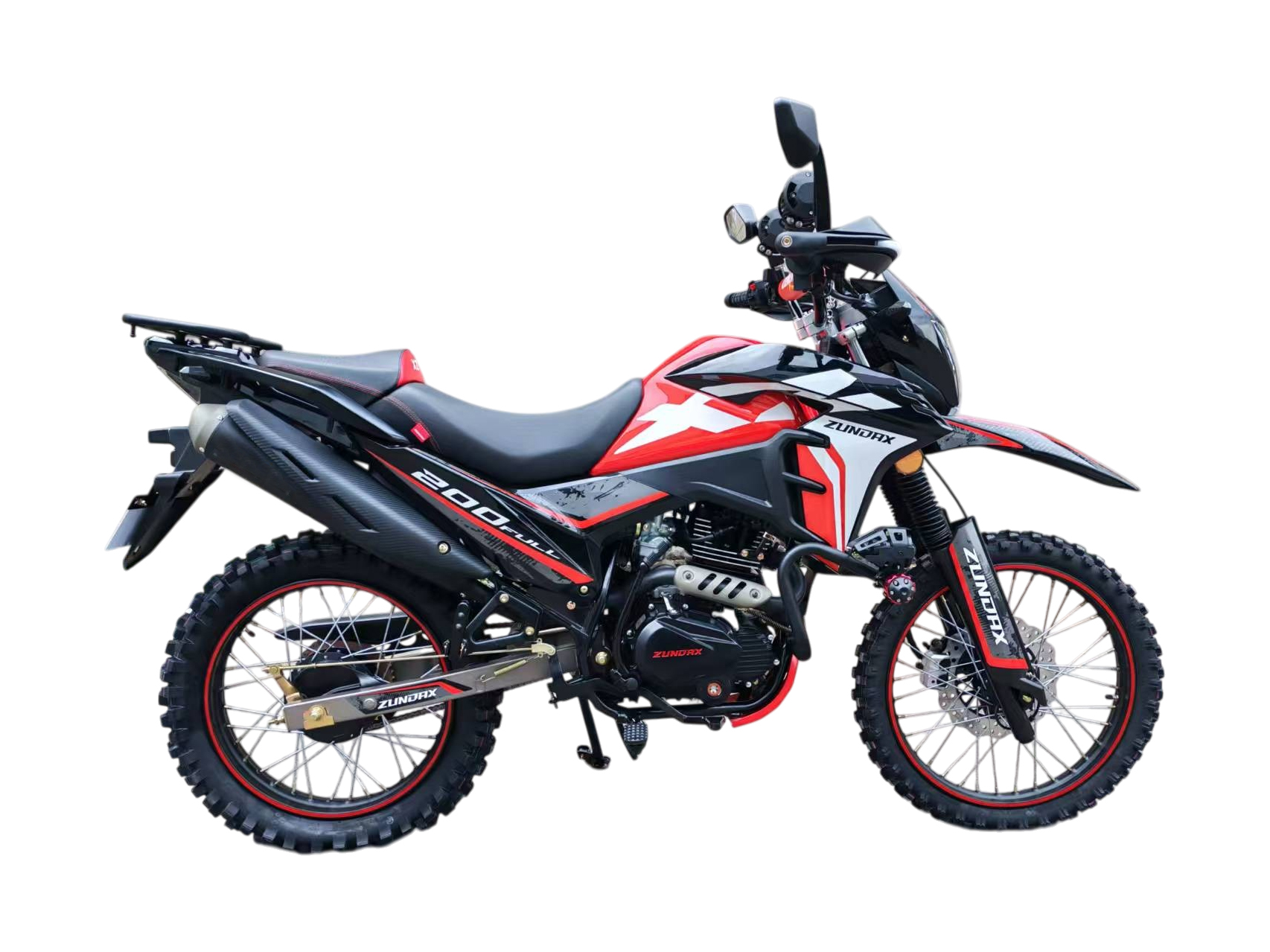 MOTOCICLETA HONGJU 200 FULL NEGRO/ROJO