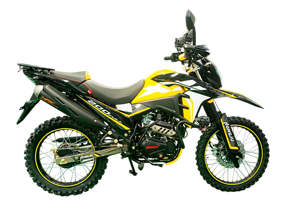 MOTOCICLETA HONGJU 200 FULL AMARILLO/NEGRO
