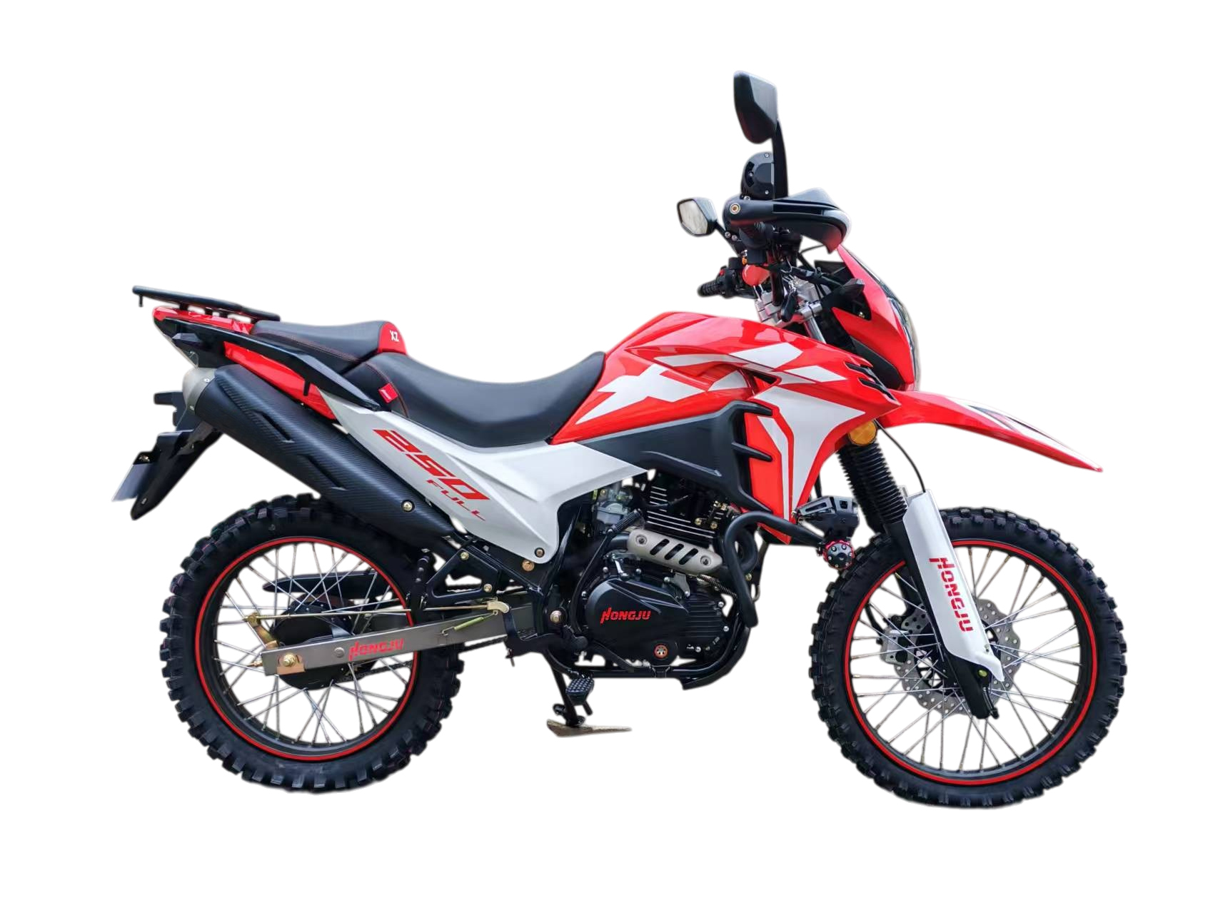 MOTOCICLETA HONGJU 250 FULL ROJO/BLANCO