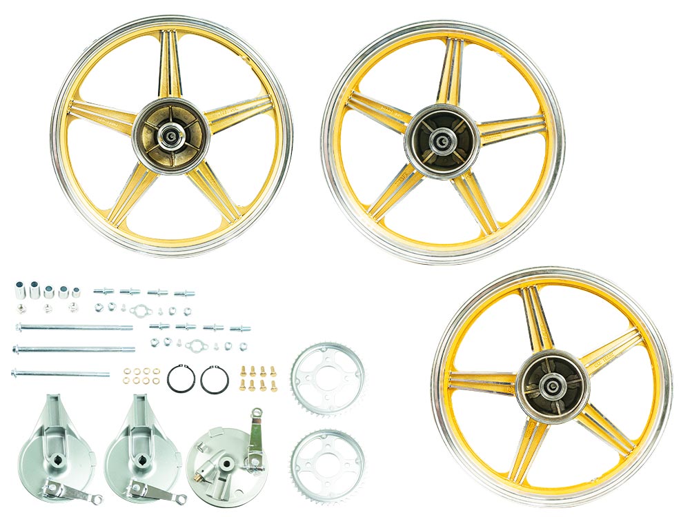 KIT DE AROS BUJES DE FIERRO DORADO (TOPE)