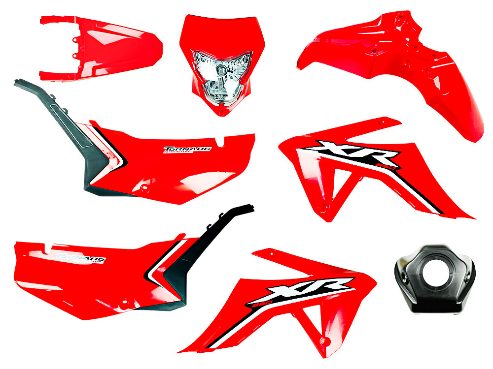 KIT PLASTICO XR250 (XR300) ROJO 