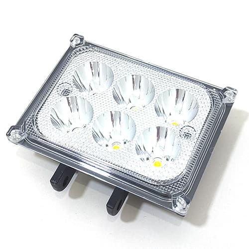 FOCO LED KING DOBLE HILERA CUADRADA 6 CUENTAS EXTERNAS 12V-80V/18W L:10.8CM