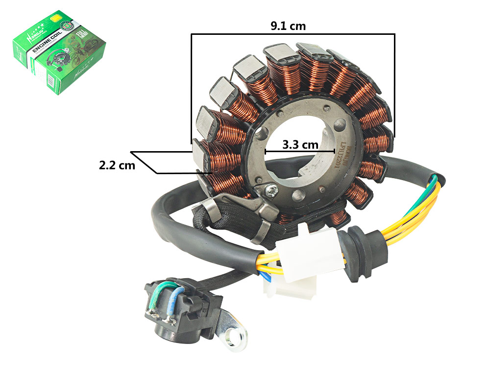 ALTERNADOR T/HND CBF150/MTK150 - 18P- 3H (D:93MM-H:35MM-A:24.7MM)