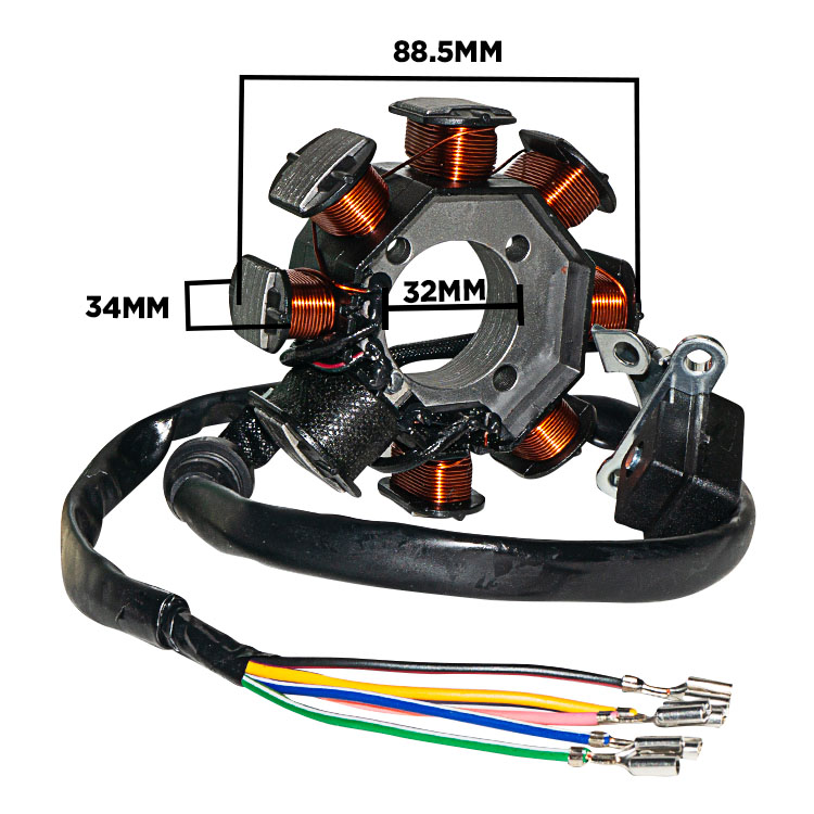 ALTERNADOR CG150 - 8P-3H (D:88.5MM-H:32MM-A:34MM) 