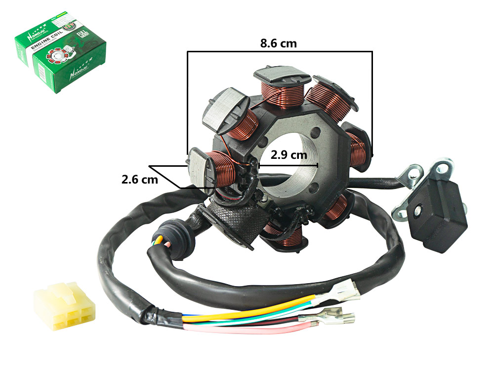 ALTERNADOR CG150 - 8P-3H (D:88.5MM-H:32MM-A:34MM) 