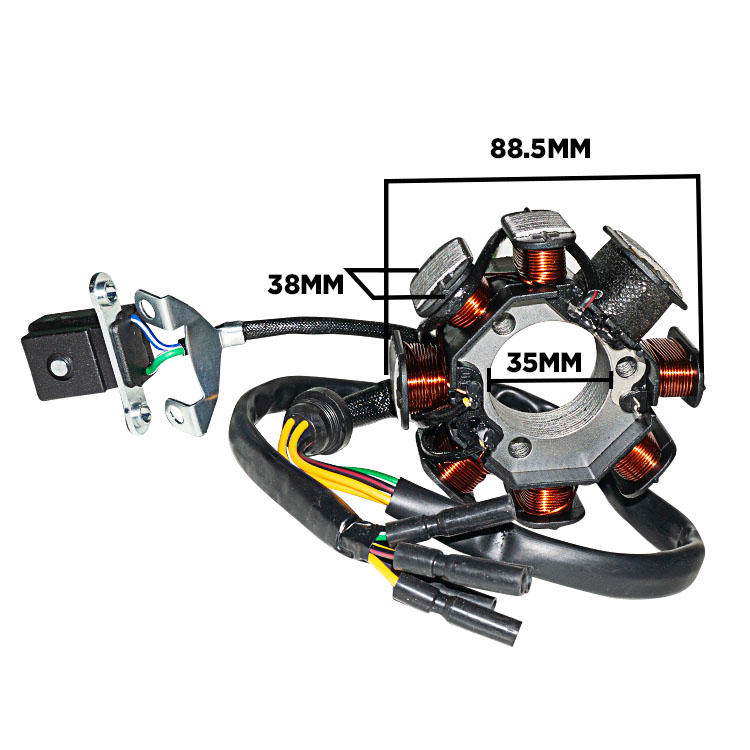 ALTERNADOR ULTRA CG125 - 8P-3H (D:88.5MM-H:35MM-A:38MM) 