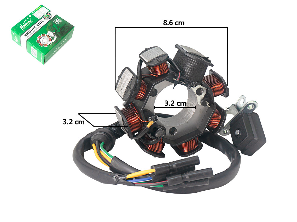 ALTERNADOR ULTRA CG125 - 8P-3H (D:88.5MM-H:35MM-A:38MM) 