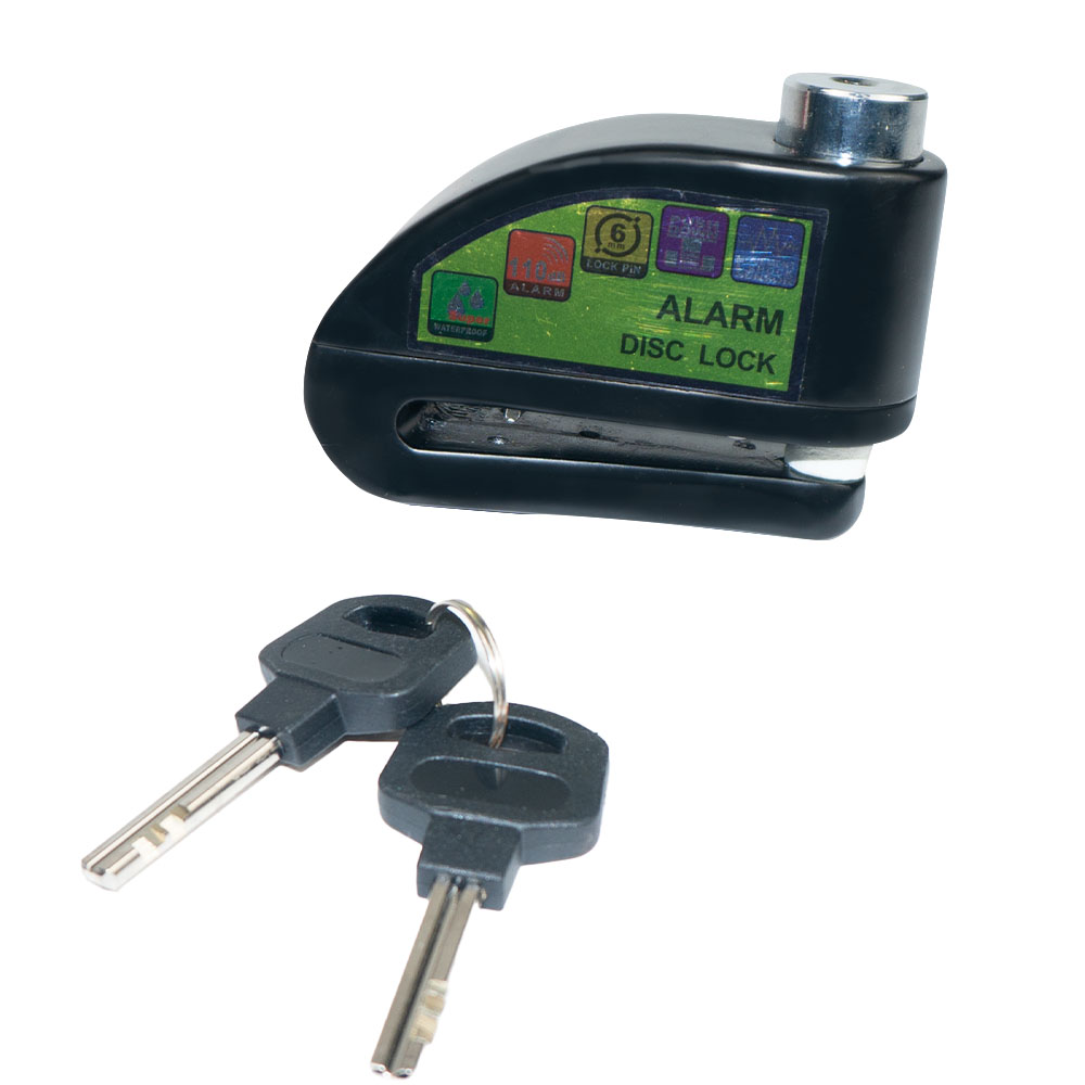 SEGURO P/DISCO C/ALARMA NEGRO UNIVERSAL