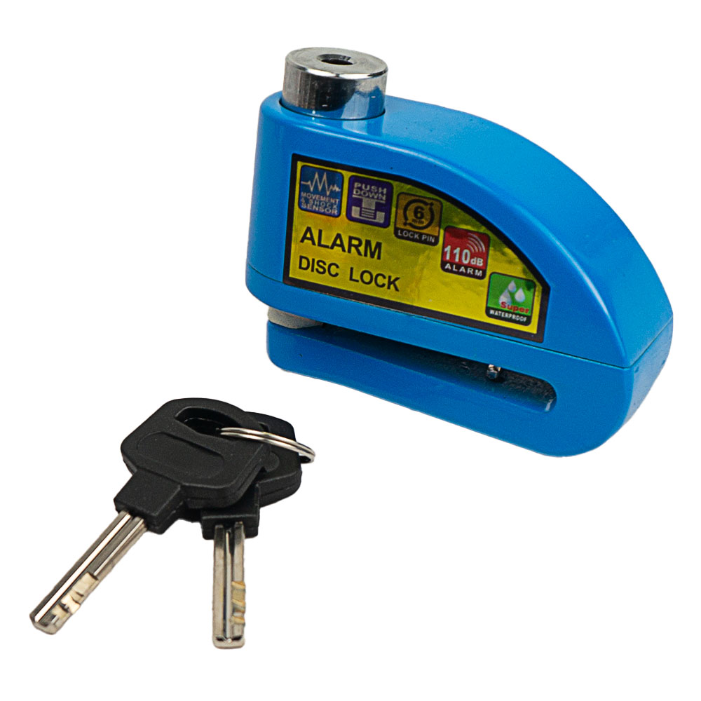 SEGURO P/DISCO C/ALARMA AZUL UNIVERSAL