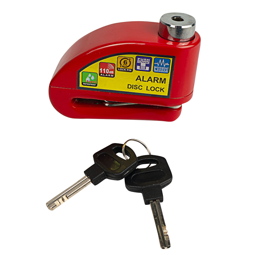 SEGURO P/DISCO C/ALARMA ROJO UNIVERSAL