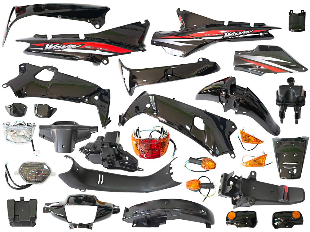 KIT PLASTICO WAVE NEGRO