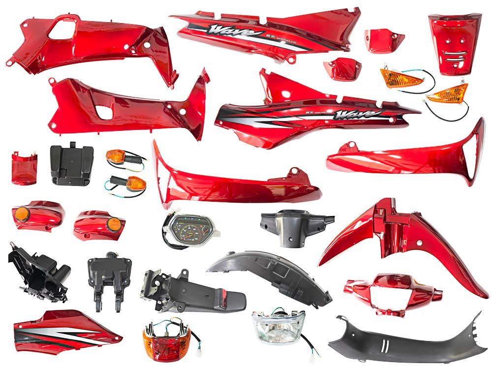 KIT PLASTICO WAVE P/ FRENO DISCO ROJO
