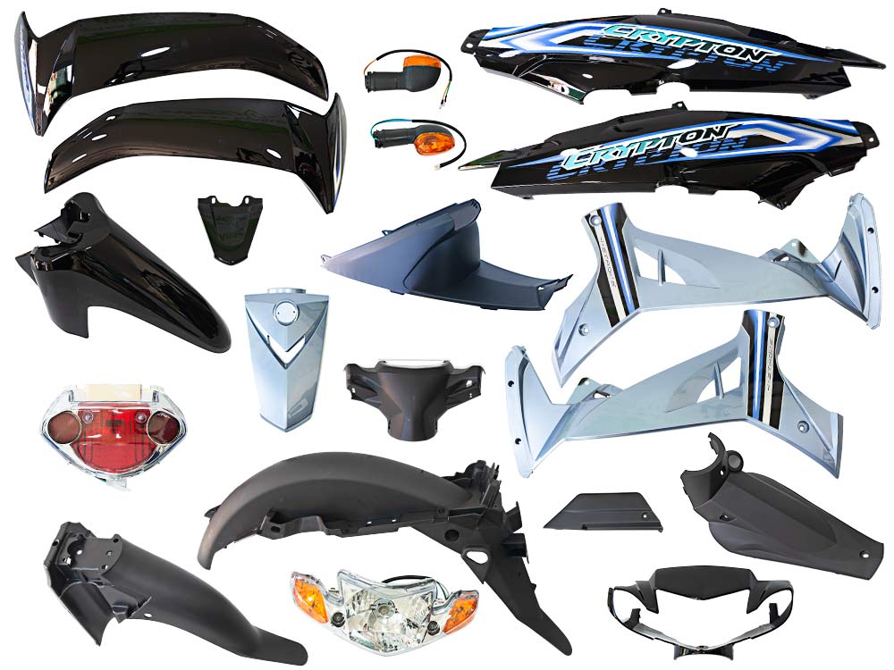 KIT PLASTICO CRYPTON 110 NEGRO