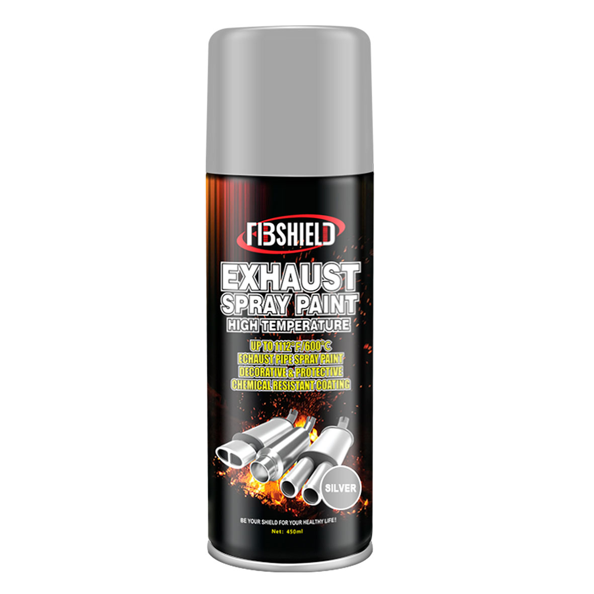 HONGJU SPRAY PINTURA DE ALTA TEMPERATURA (PLATA) 450ML (HIGH