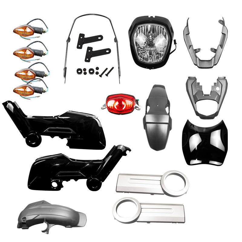 KIT DE PLASTICOS C/FAROS NEGRO NAVI110